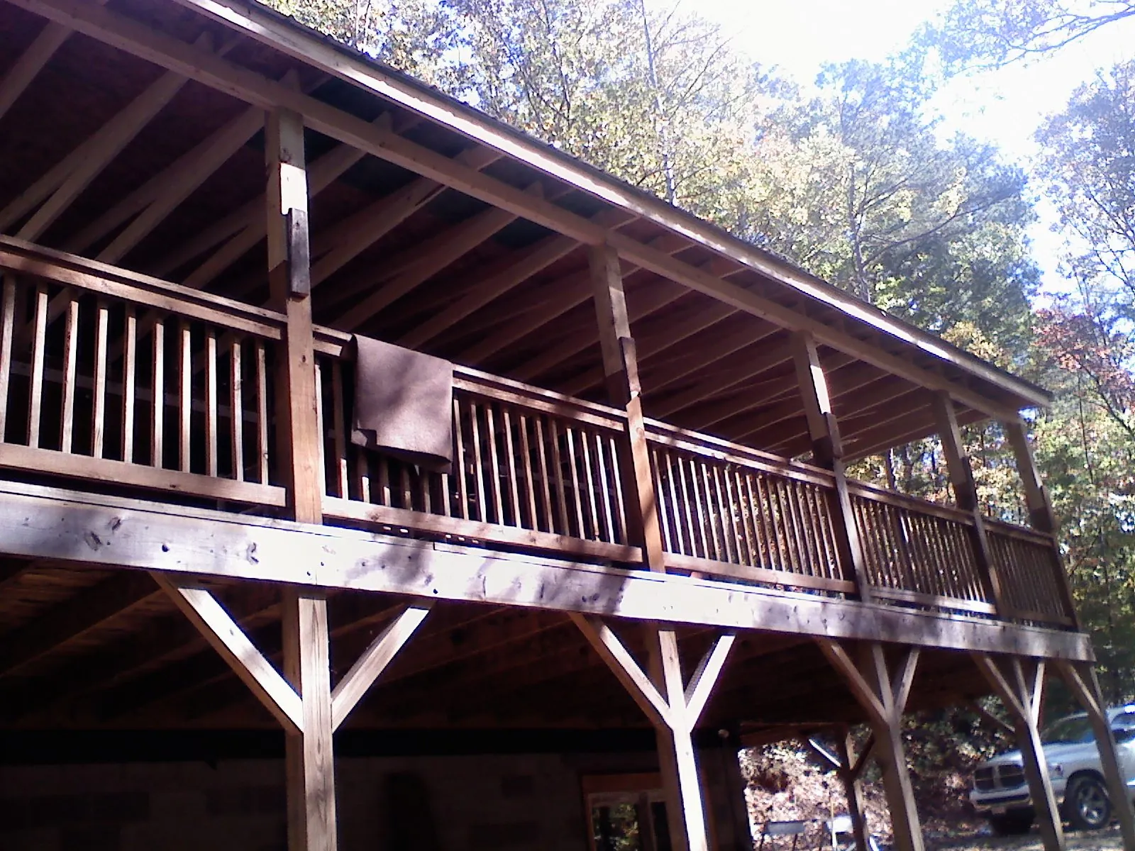 Timber framing under a new elevated porch and deck — Roof Leak Repair in Ferndale by Roofing Brothers